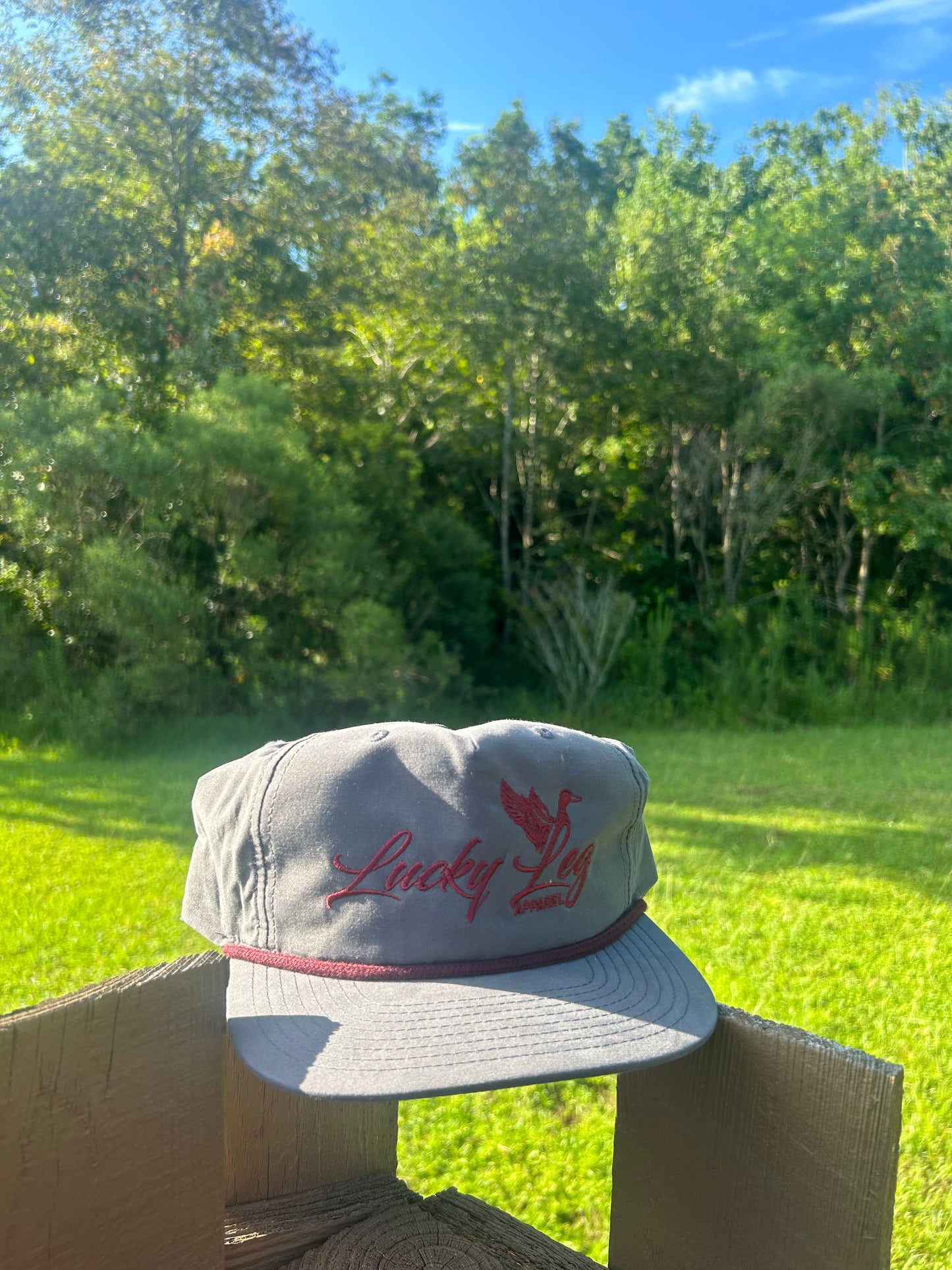 "Take Flight" Grey/Maroon Rope Hat